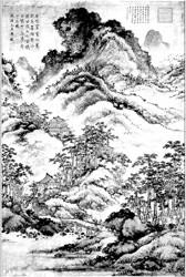 元代画家陆广《仙山楼观图》